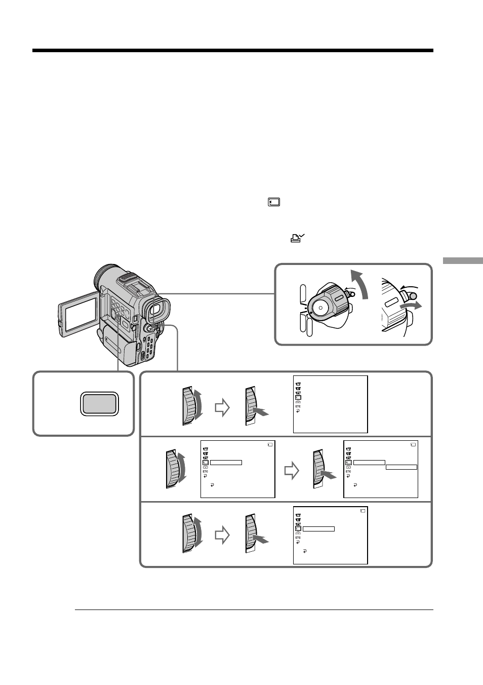 Writing a print mark ﾐ print mark, Writing a print mark – print mark | Sony DCR-PC100 User Manual | Page 113 / 140