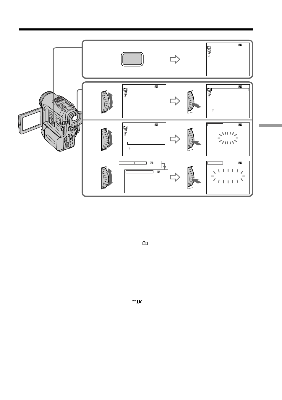 Superimposing a title | Sony DCR-PC100 User Manual | Page 69 / 140