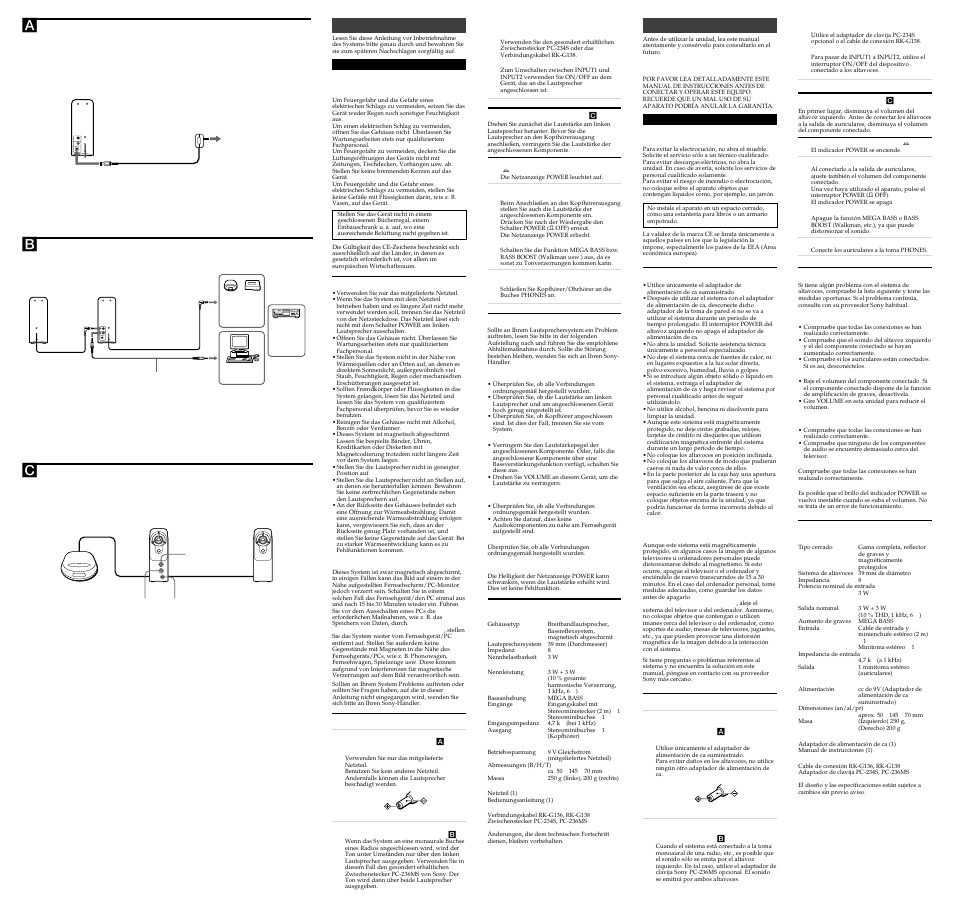 Cb a | Sony SRS-Z31 User Manual | Page 2 / 2