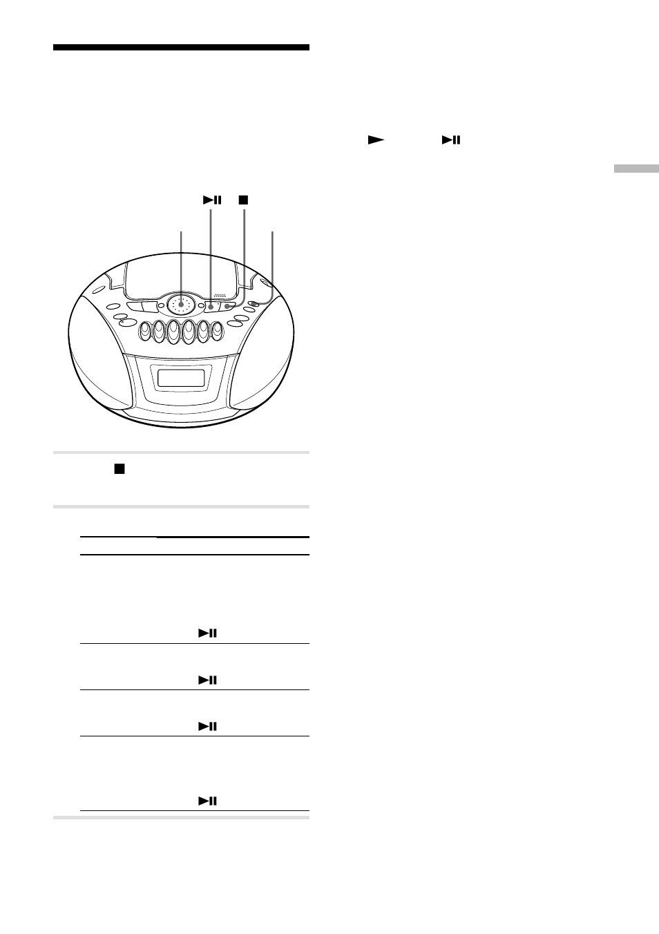 Playing tracks repeatedly (repeat play), Playing tracks repeatedly, Repeat play) | Sony CFD E75 User Manual | Page 13 / 32
