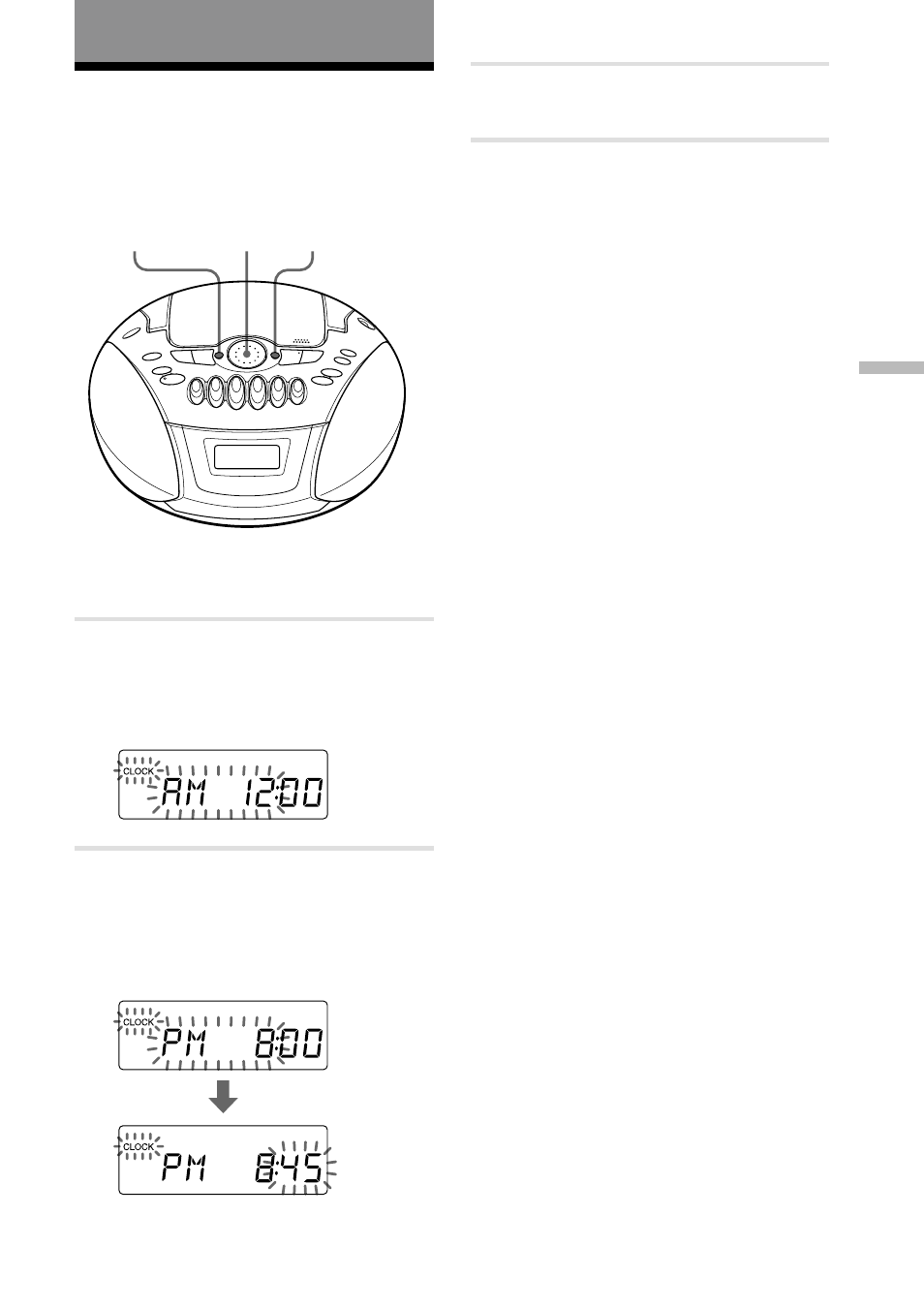 The timer, Setting the clock | Sony CFD E75 User Manual | Page 19 / 32