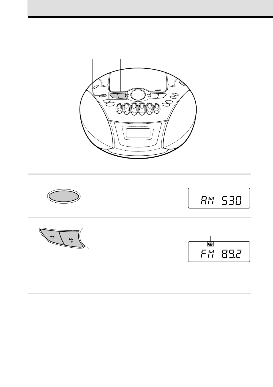 Listening to the radio | Sony CFD E75 User Manual | Page 6 / 32