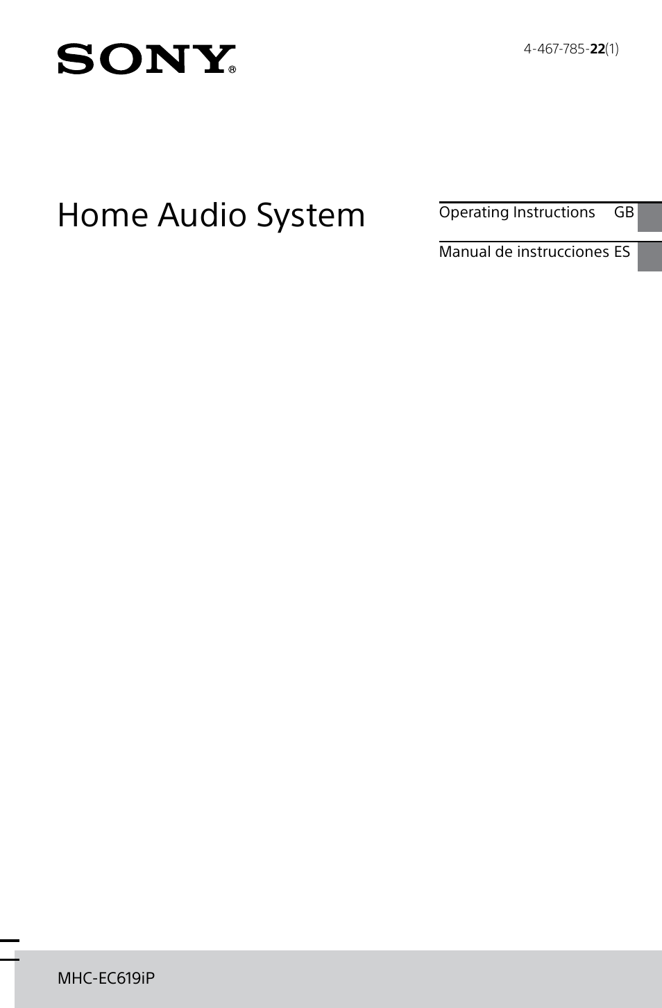 Sony MHC-EC619IP User Manual | 64 pages