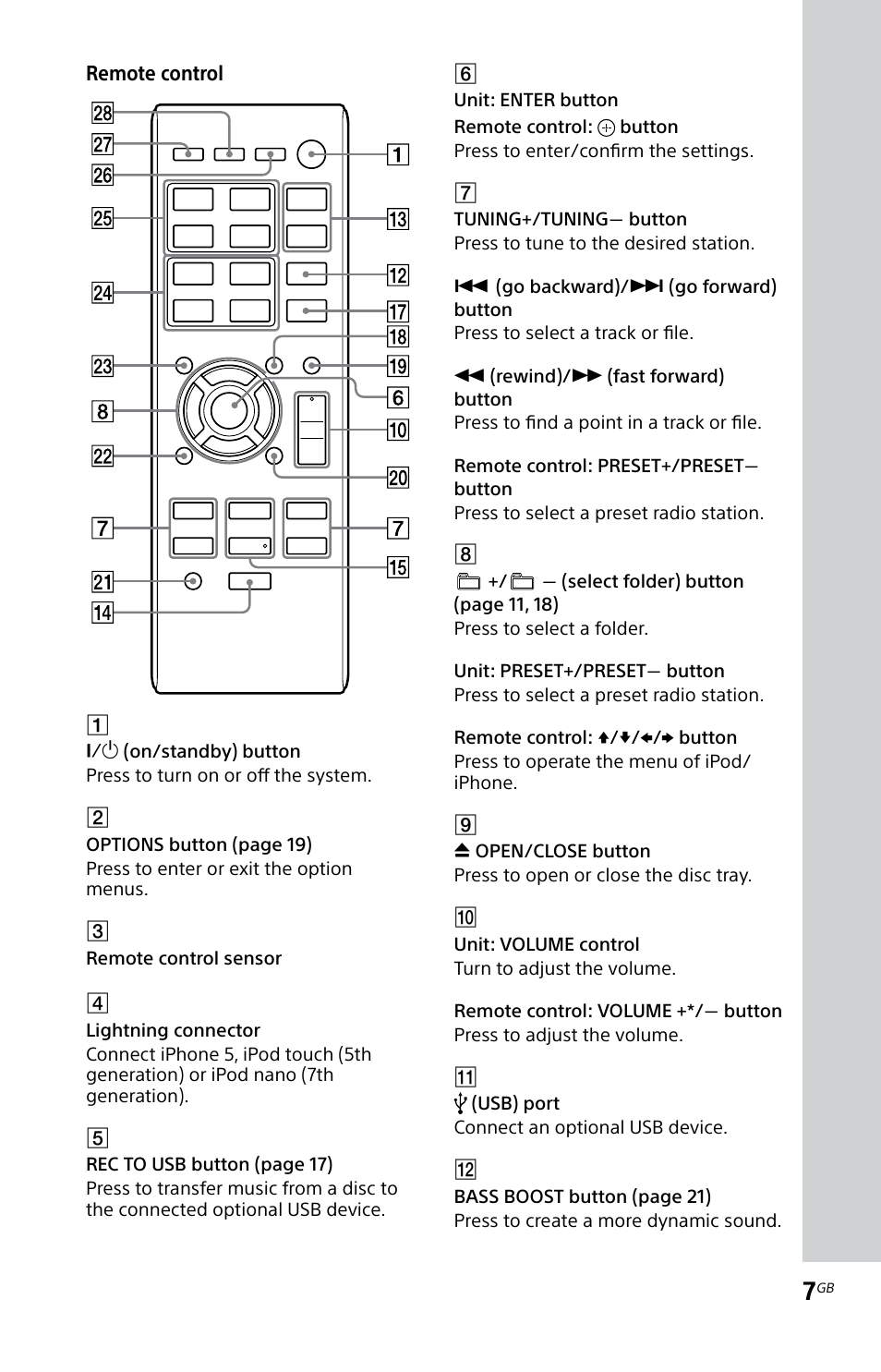 Sony MHC-EC619IP User Manual | Page 7 / 64