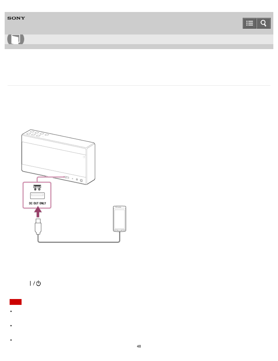 Charging usb devices, such as smartphones, Help guide | Sony SRS-X5 User Manual | Page 48 / 101