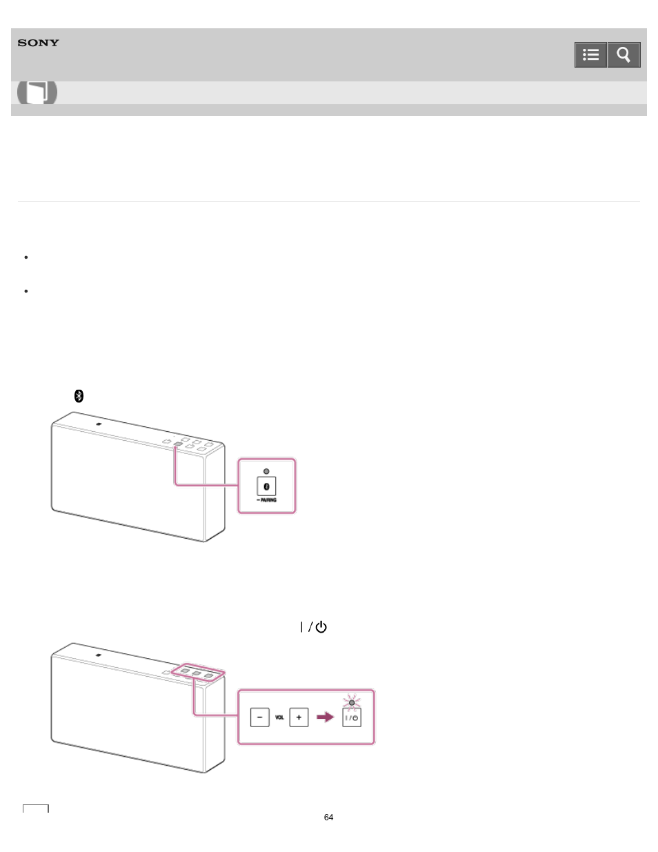 Help guide | Sony SRS-X5 User Manual | Page 64 / 101