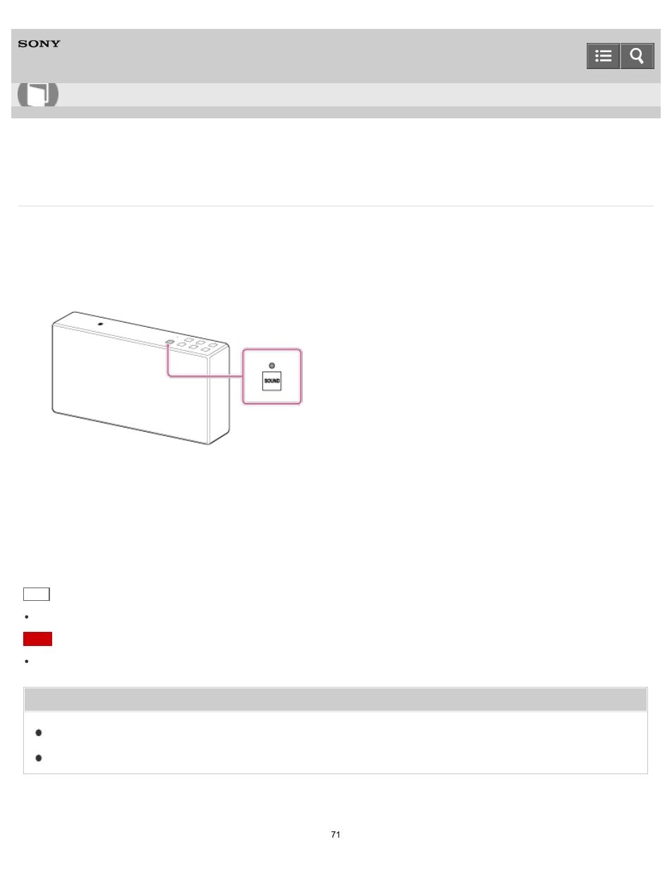 Enjoying the surround effects, Help guide | Sony SRS-X5 User Manual | Page 71 / 101