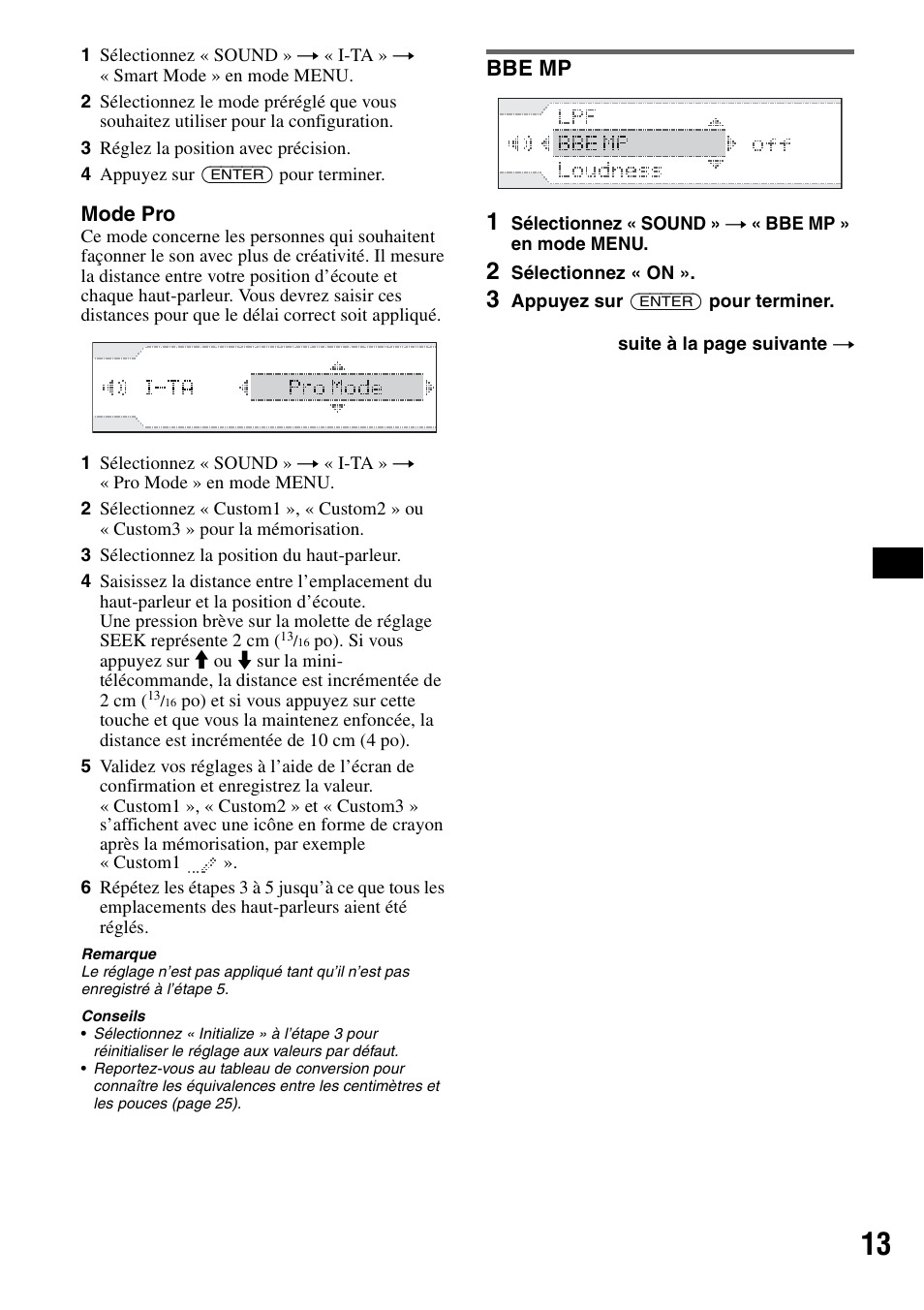 Bbe mp | Sony CDX-GT805DX User Manual | Page 35 / 72