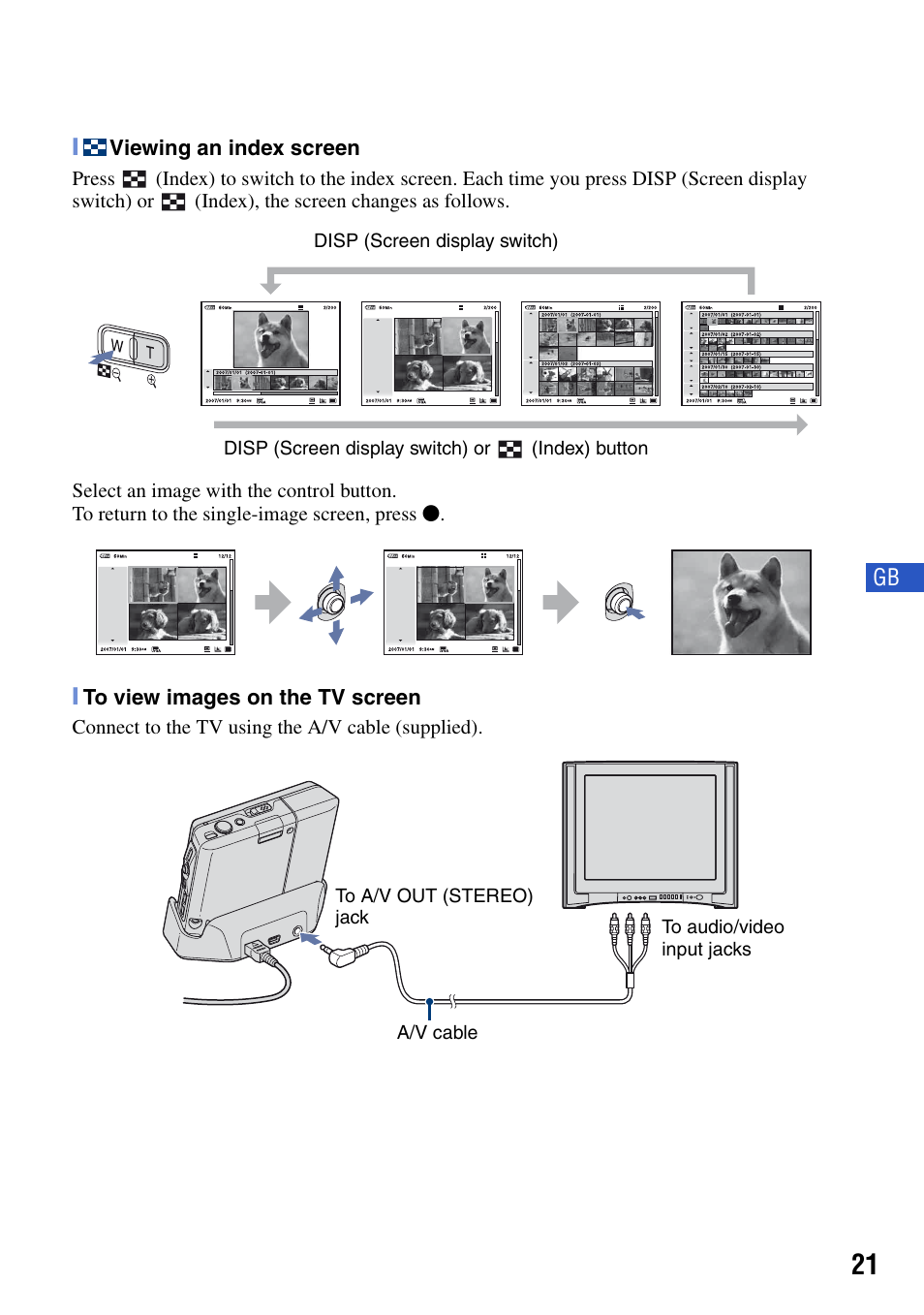 Sony DSC-G1 User Manual | Page 21 / 76