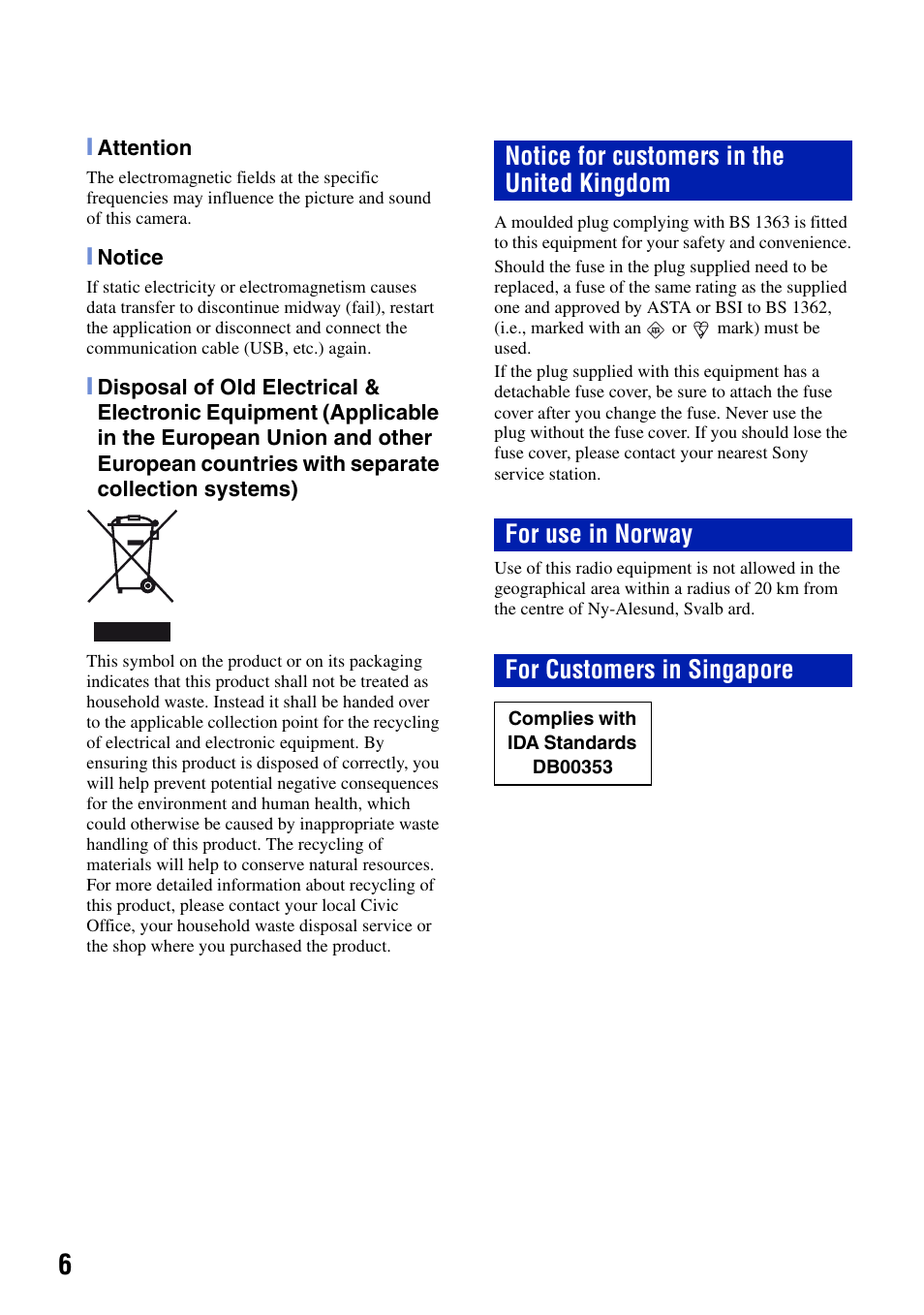 Sony DSC-G1 User Manual | Page 6 / 76