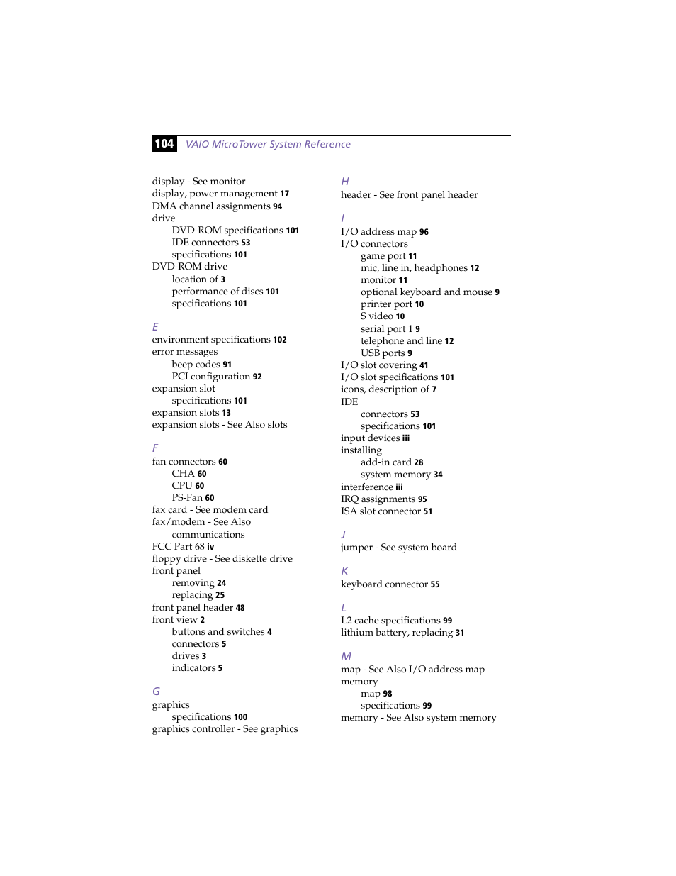 Sony PCV-E204 User Manual | Page 112 / 114