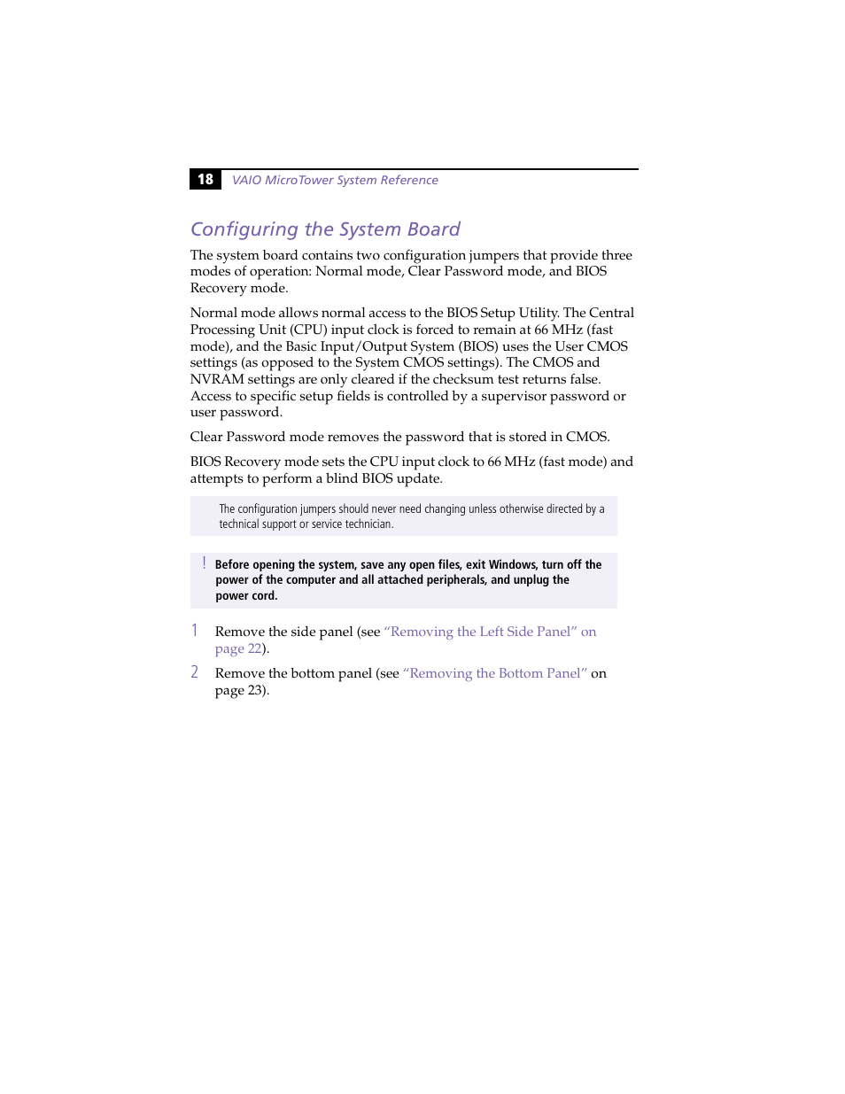 Configuring the system board | Sony PCV-E204 User Manual | Page 26 / 114