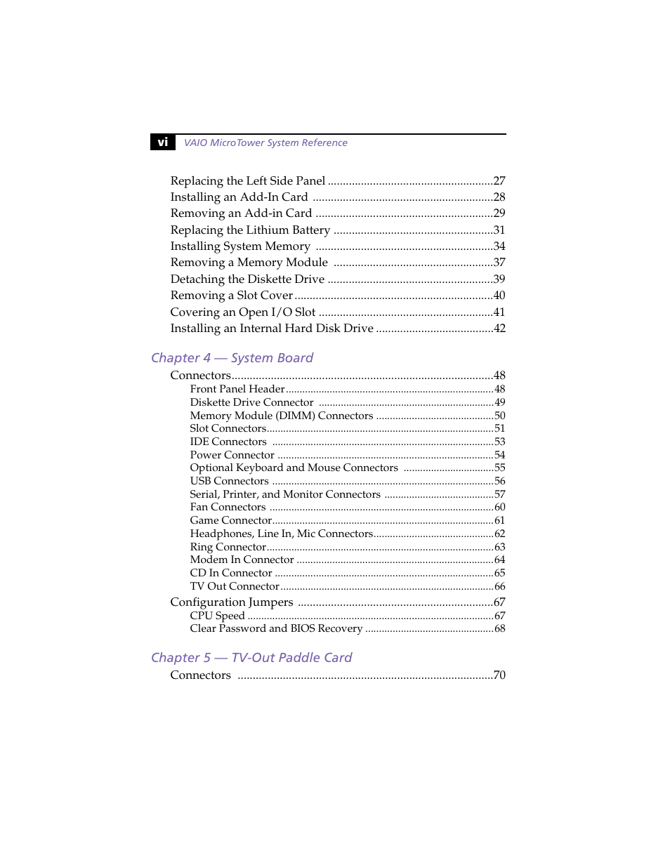 Sony PCV-E204 User Manual | Page 6 / 114