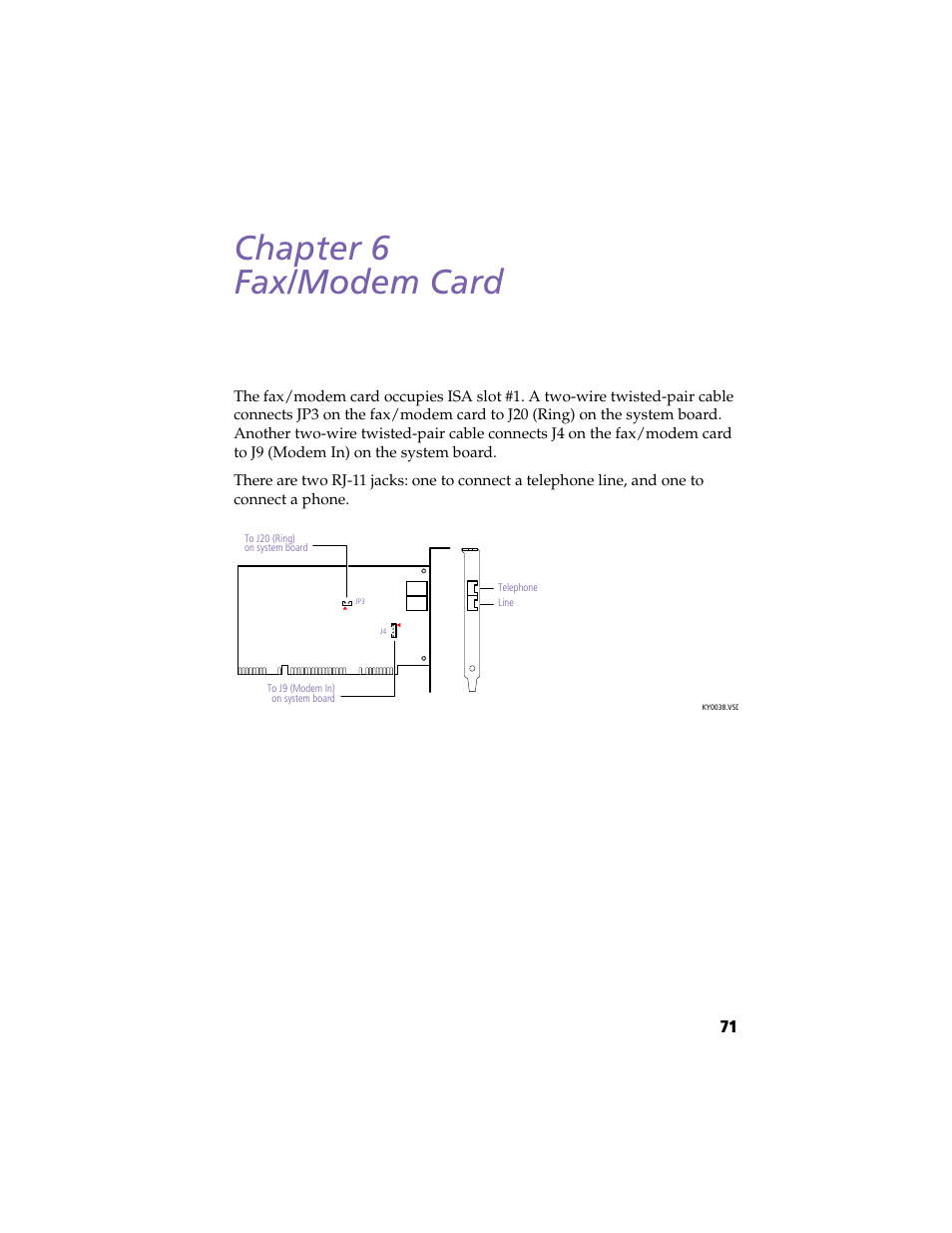 Fax/modem card, Chapter 6 — fax/modem card, Chapter 6 fax/modem card | Sony PCV-E204 User Manual | Page 79 / 114