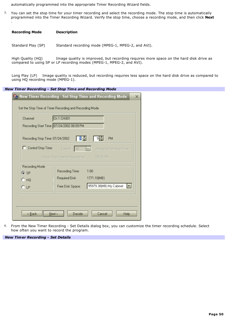 Sony PCV-RZ30GN2 User Manual | Page 50 / 223