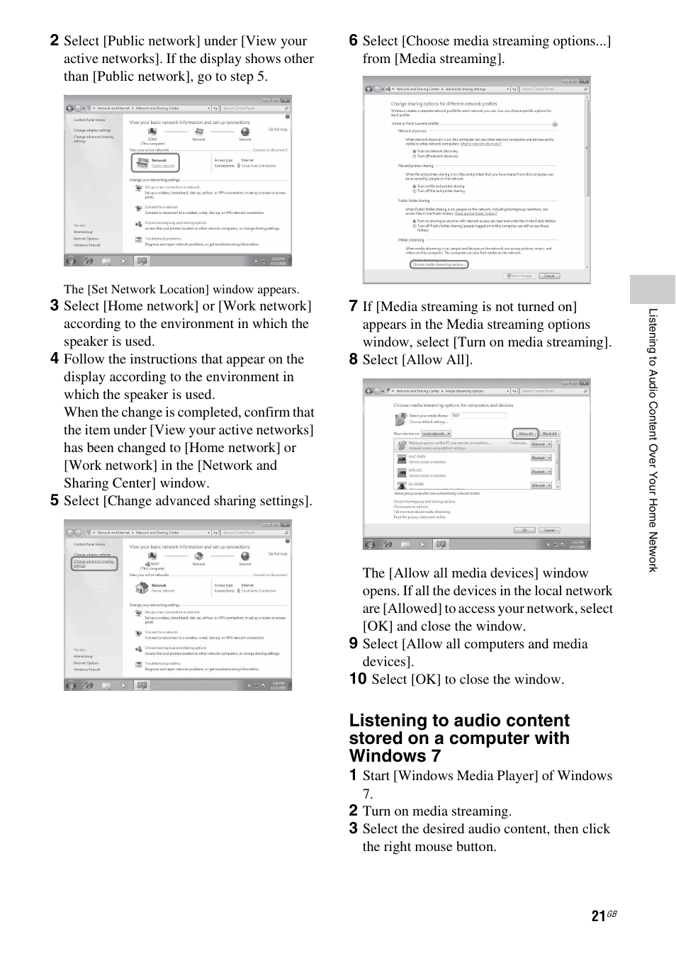 Sony SA-NS300 User Manual | Page 21 / 40