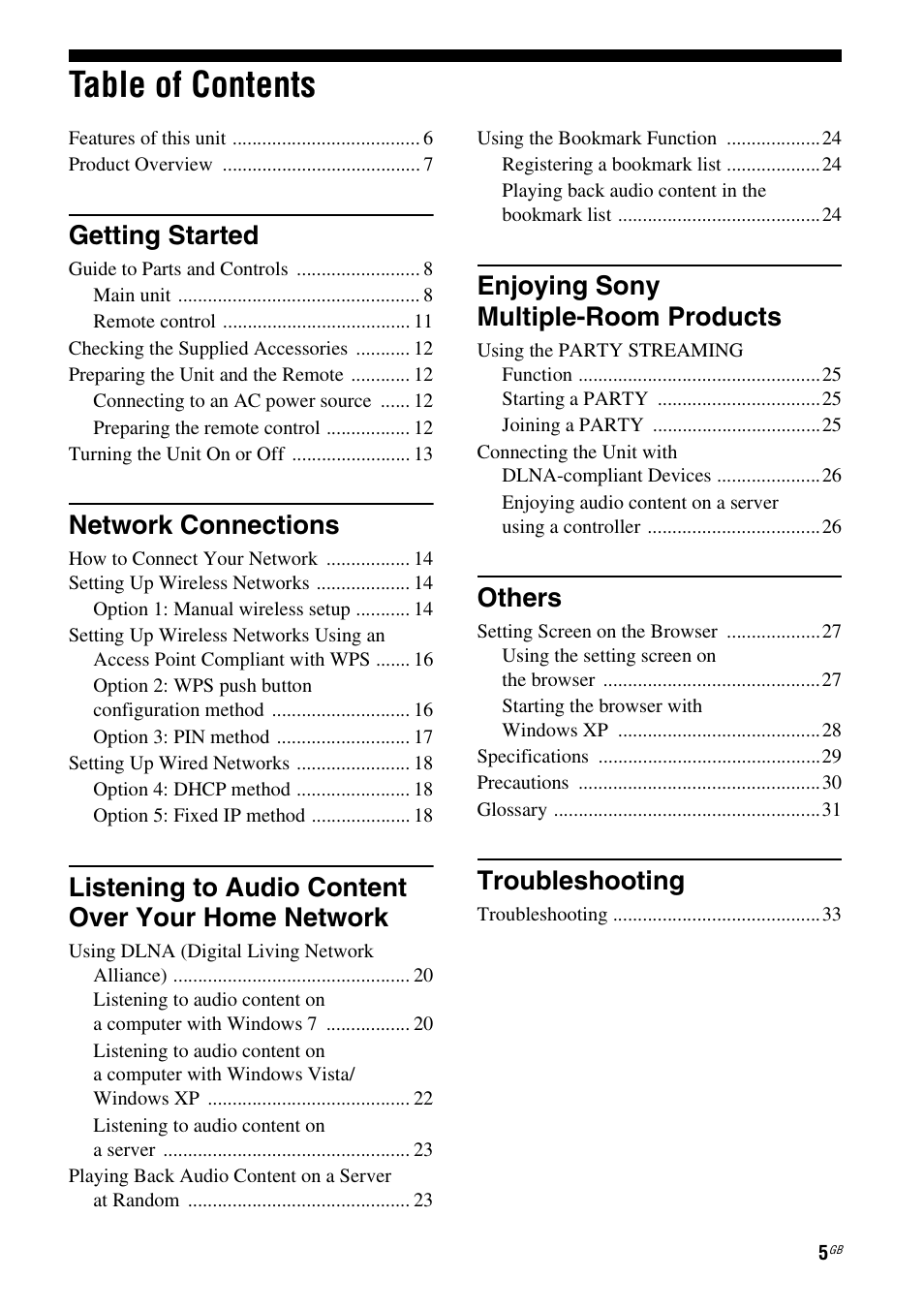 Sony SA-NS300 User Manual | Page 5 / 40