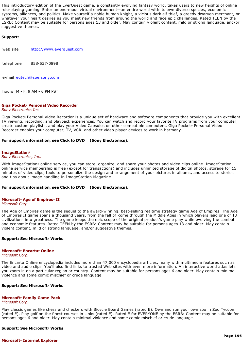 Sony PCG-TR2A User Manual | Page 196 / 202