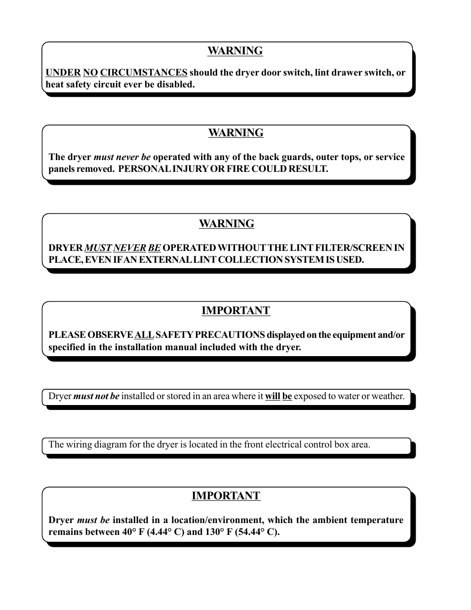 American Dryer Corp. MDG50MNV User Manual | Page 4 / 48