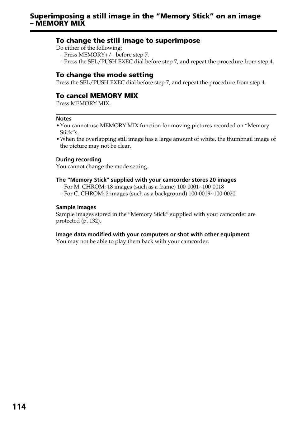 Sony DCR-TRV830 User Manual | Page 114 / 168