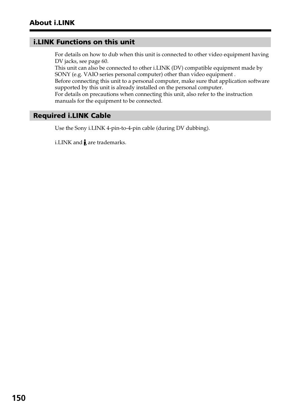 Sony DCR-TRV830 User Manual | Page 150 / 168