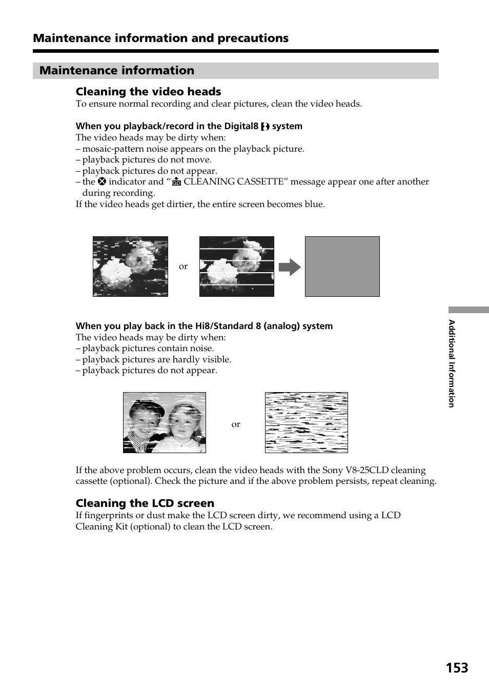 Sony DCR-TRV830 User Manual | Page 153 / 168