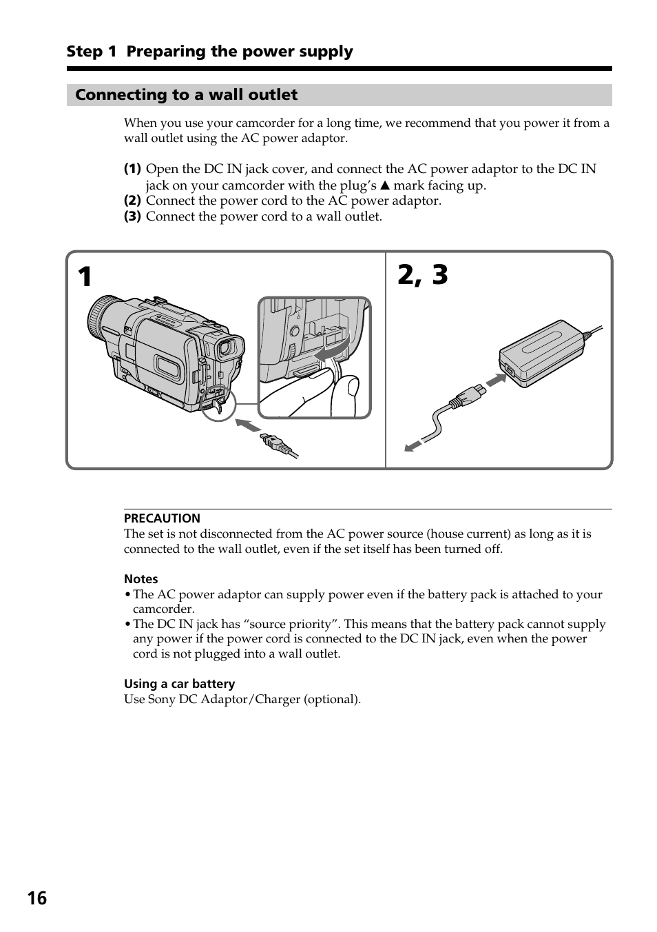 Sony DCR-TRV830 User Manual | Page 16 / 168