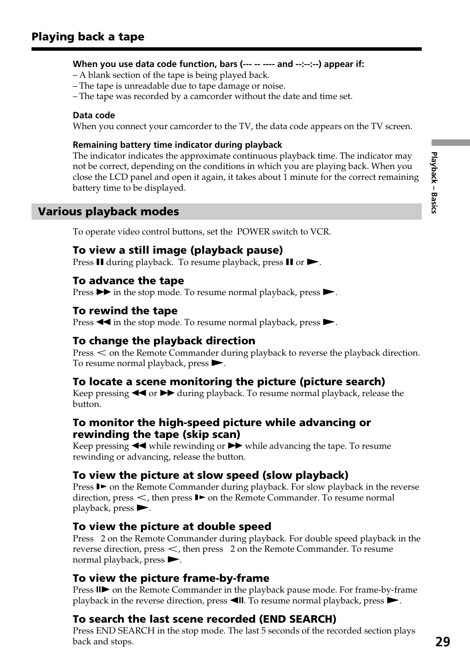 Sony DCR-TRV830 User Manual | Page 29 / 168