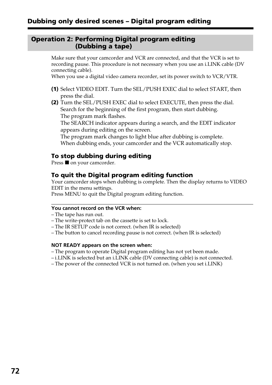 Sony DCR-TRV830 User Manual | Page 72 / 168