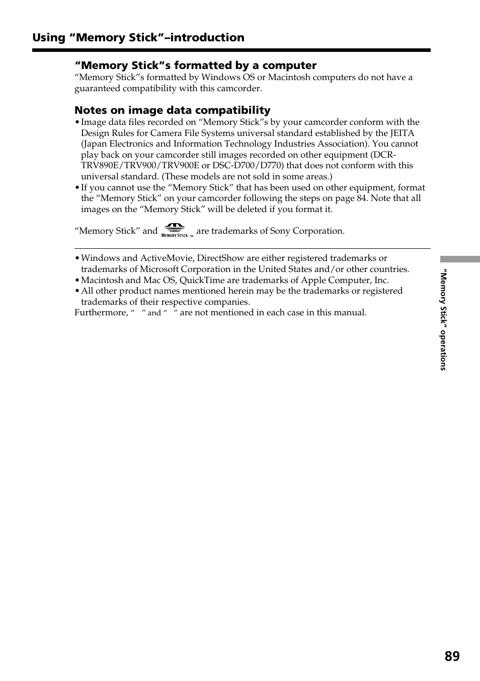 Sony DCR-TRV830 User Manual | Page 89 / 168