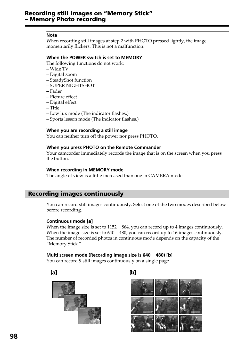 Sony DCR-TRV830 User Manual | Page 98 / 168