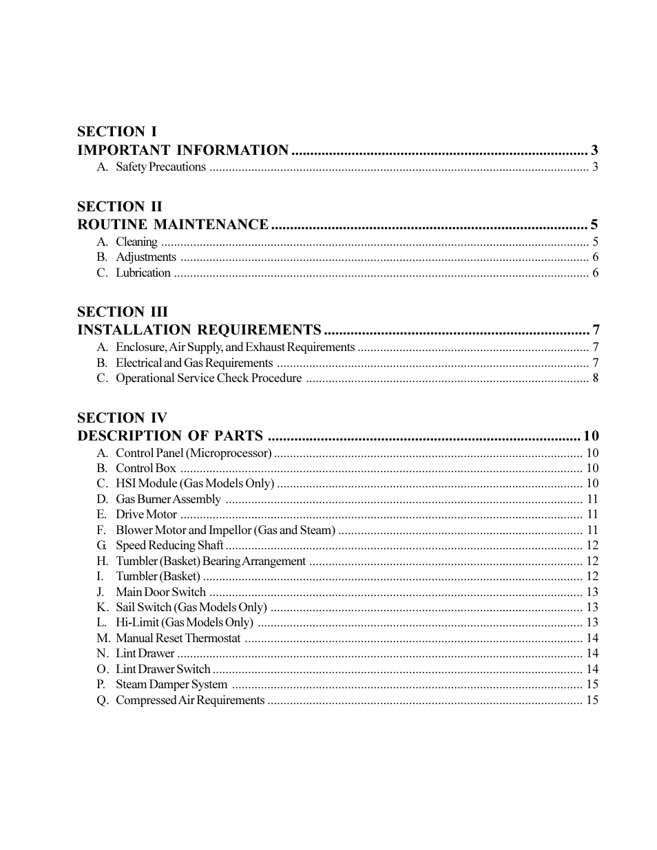 American Dryer Corp. Phase 6 Microprocessor Controls ML-190HS User Manual | Page 5 / 63