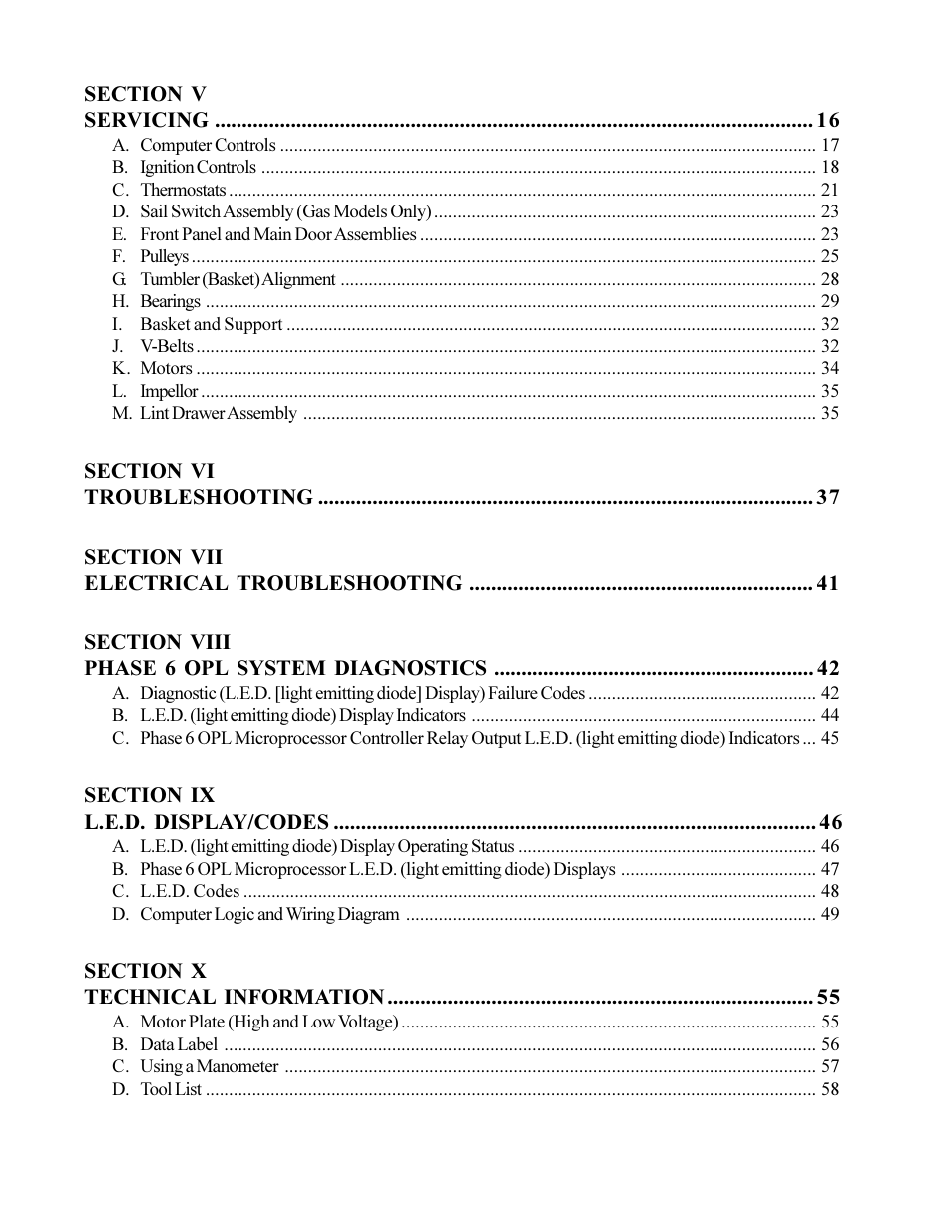 American Dryer Corp. Phase 6 Microprocessor Controls ML-190HS User Manual | Page 6 / 63