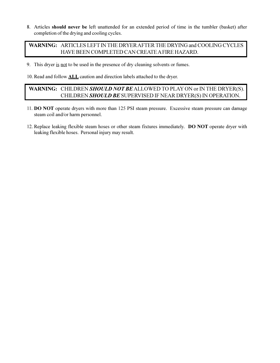 American Dryer Corp. Phase 6 Microprocessor Controls ML-190HS User Manual | Page 8 / 63