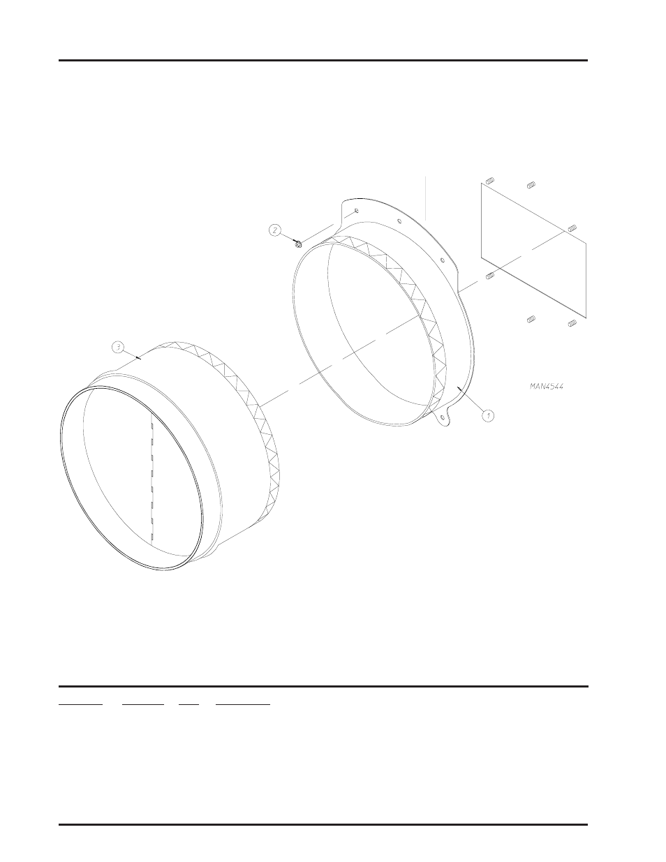 Exhaust collar assembly | American Dryer Corp. MLG-96 User Manual | Page 28 / 30