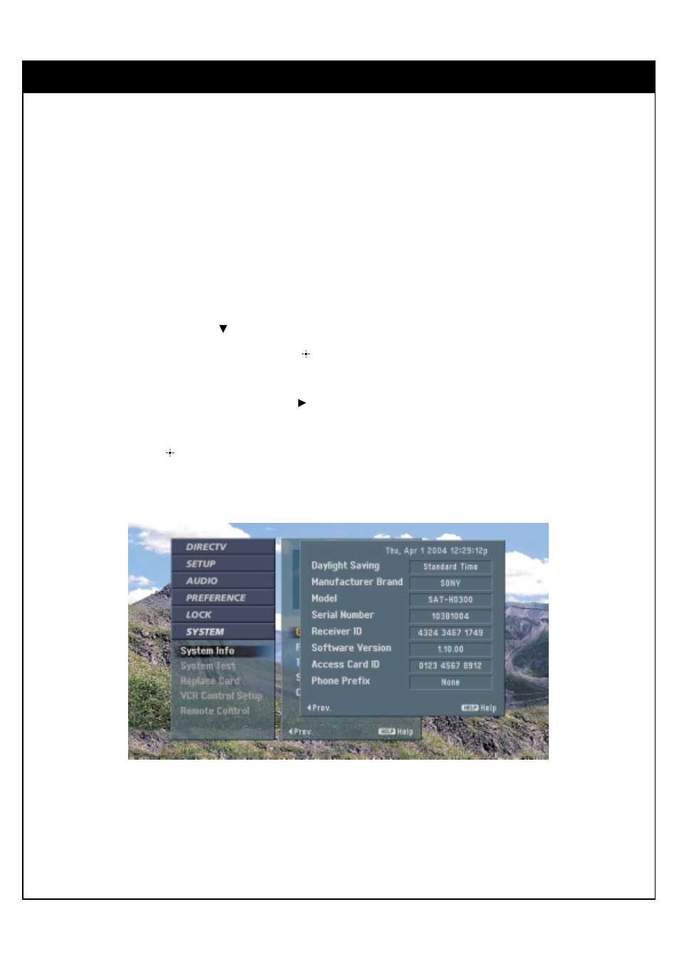 Customization, 20. getting the system information | Sony SAT-HD300 User Manual | Page 104 / 126