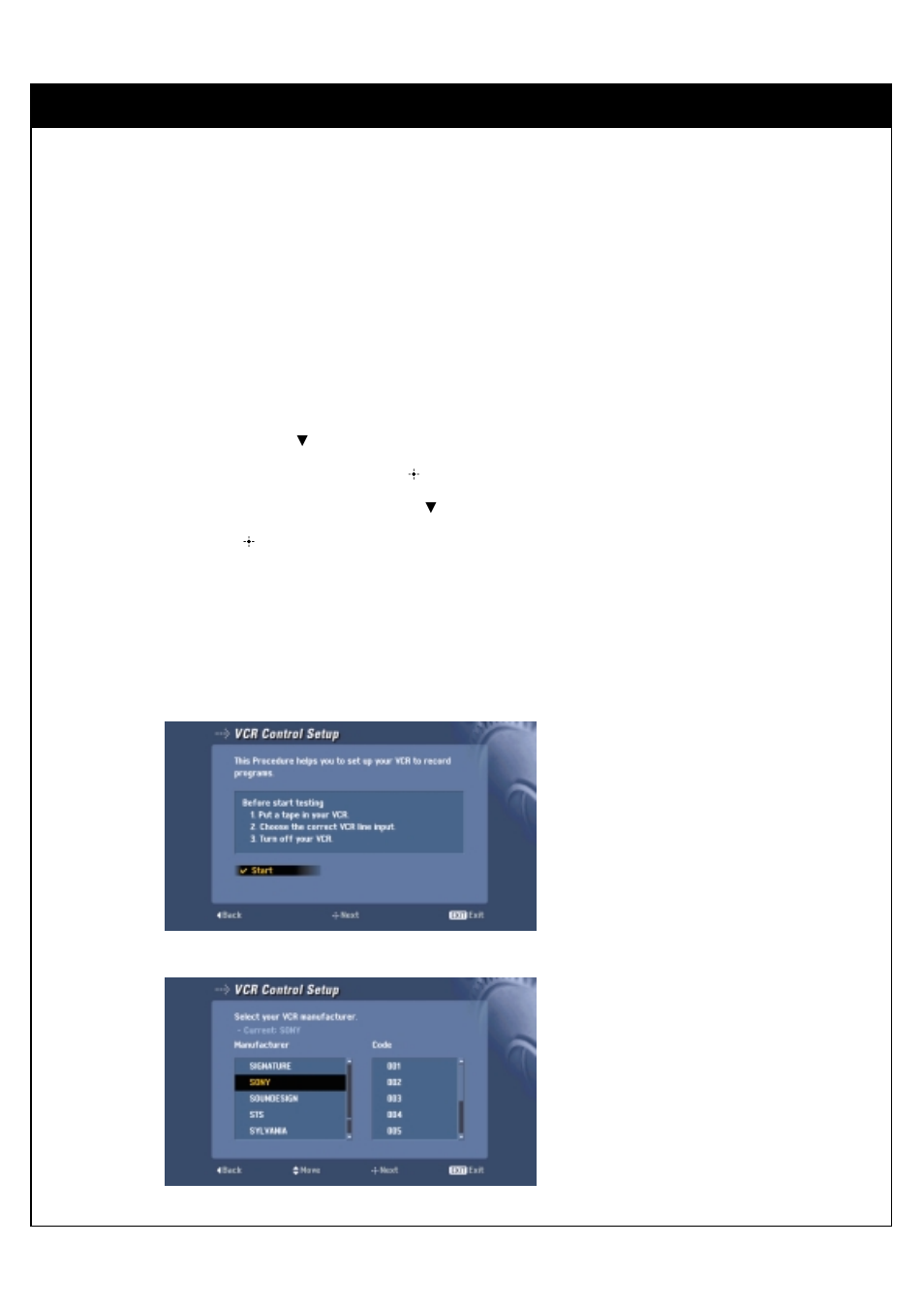 Customization, 23. vcr control setup | Sony SAT-HD300 User Manual | Page 114 / 126