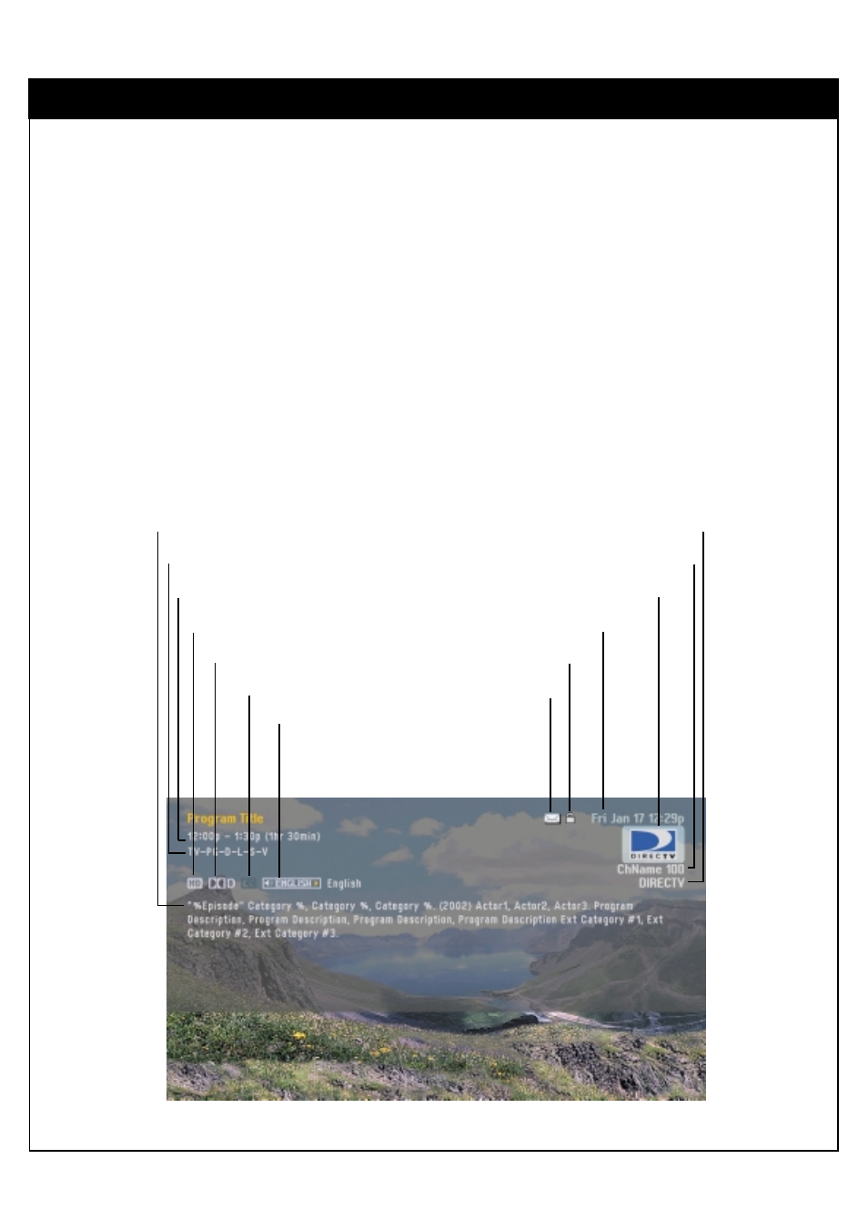 Basic operation, 1. viewing the channel banner | Sony SAT-HD300 User Manual | Page 45 / 126