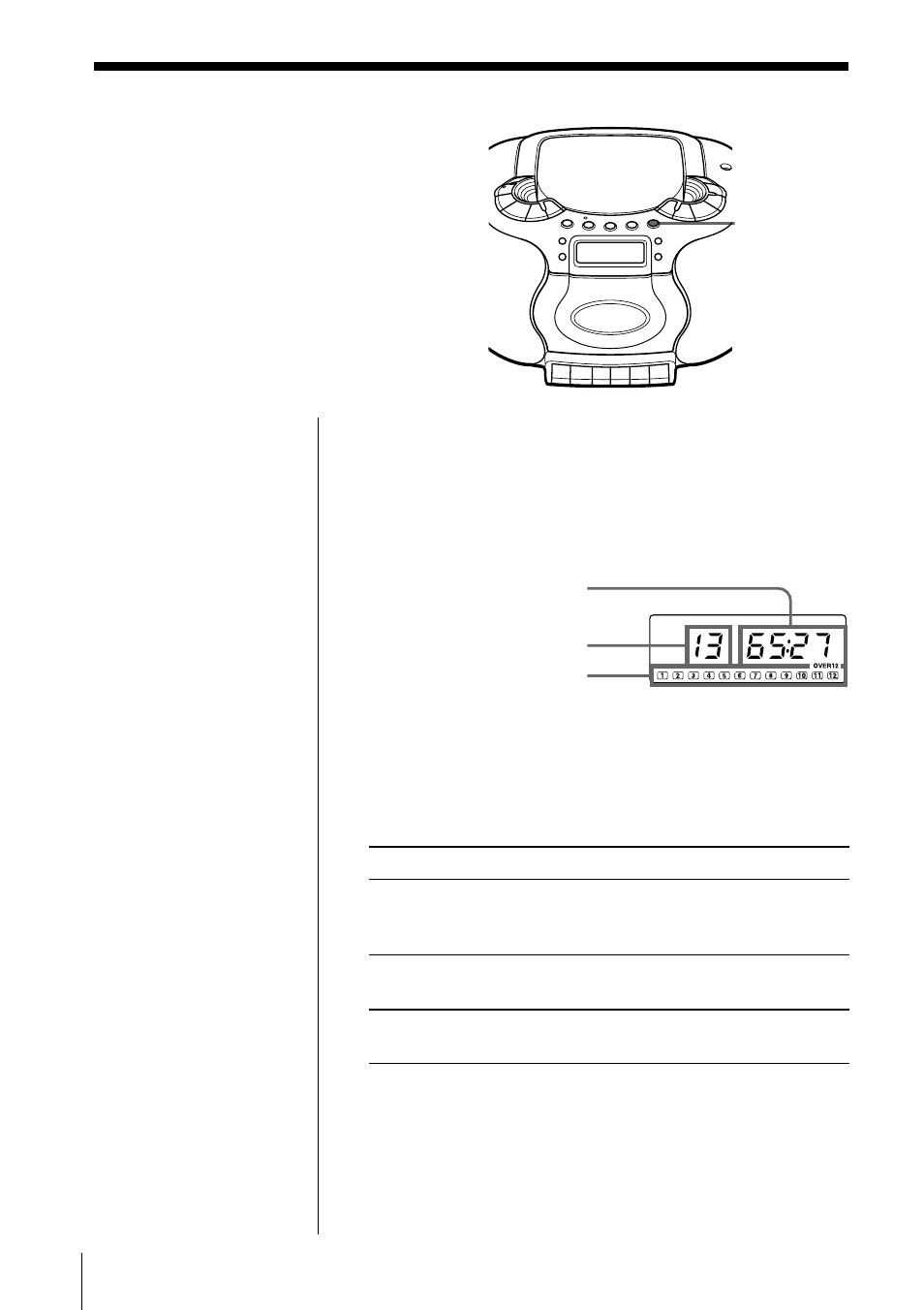 The cd player, Using the display, Presetting radio stations | Sony CFD-E55 User Manual | Page 12 / 36