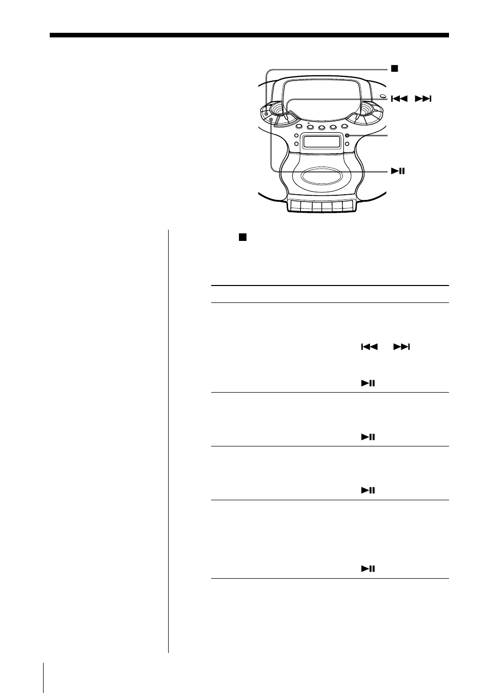 Playing tracks repeatedly (repeat play), Playing tracks repeatedly | Sony CFD-E55 User Manual | Page 14 / 36
