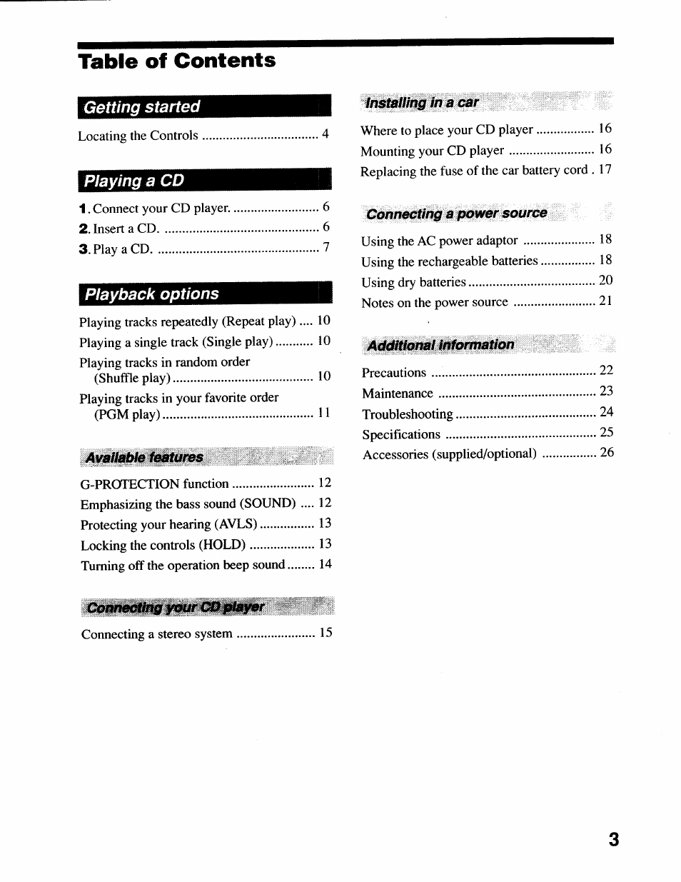 Sony D-SJ17CK User Manual | Page 3 / 28