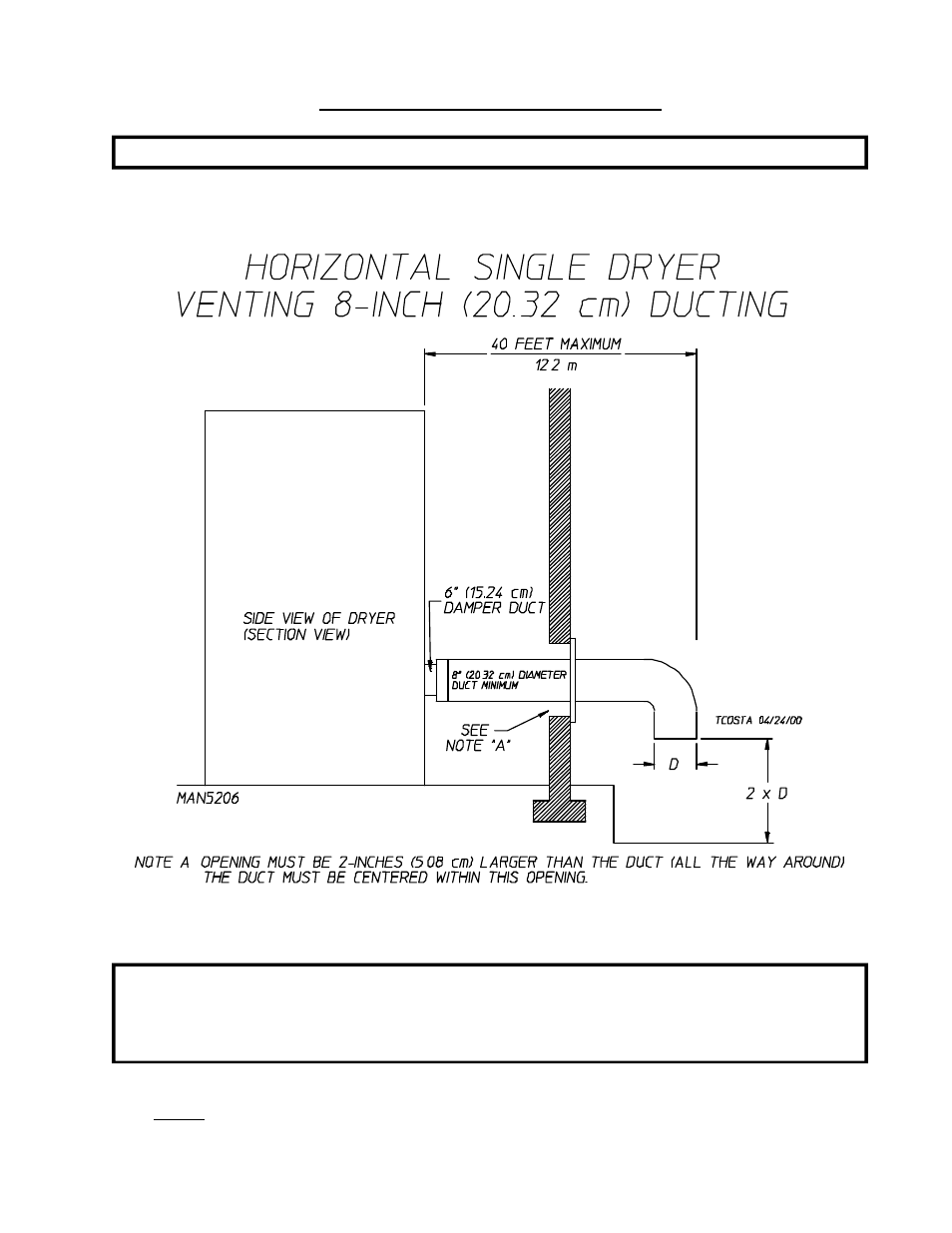 Single dryer venting | American Dryer Corp. AD-27 User Manual | Page 17 / 56