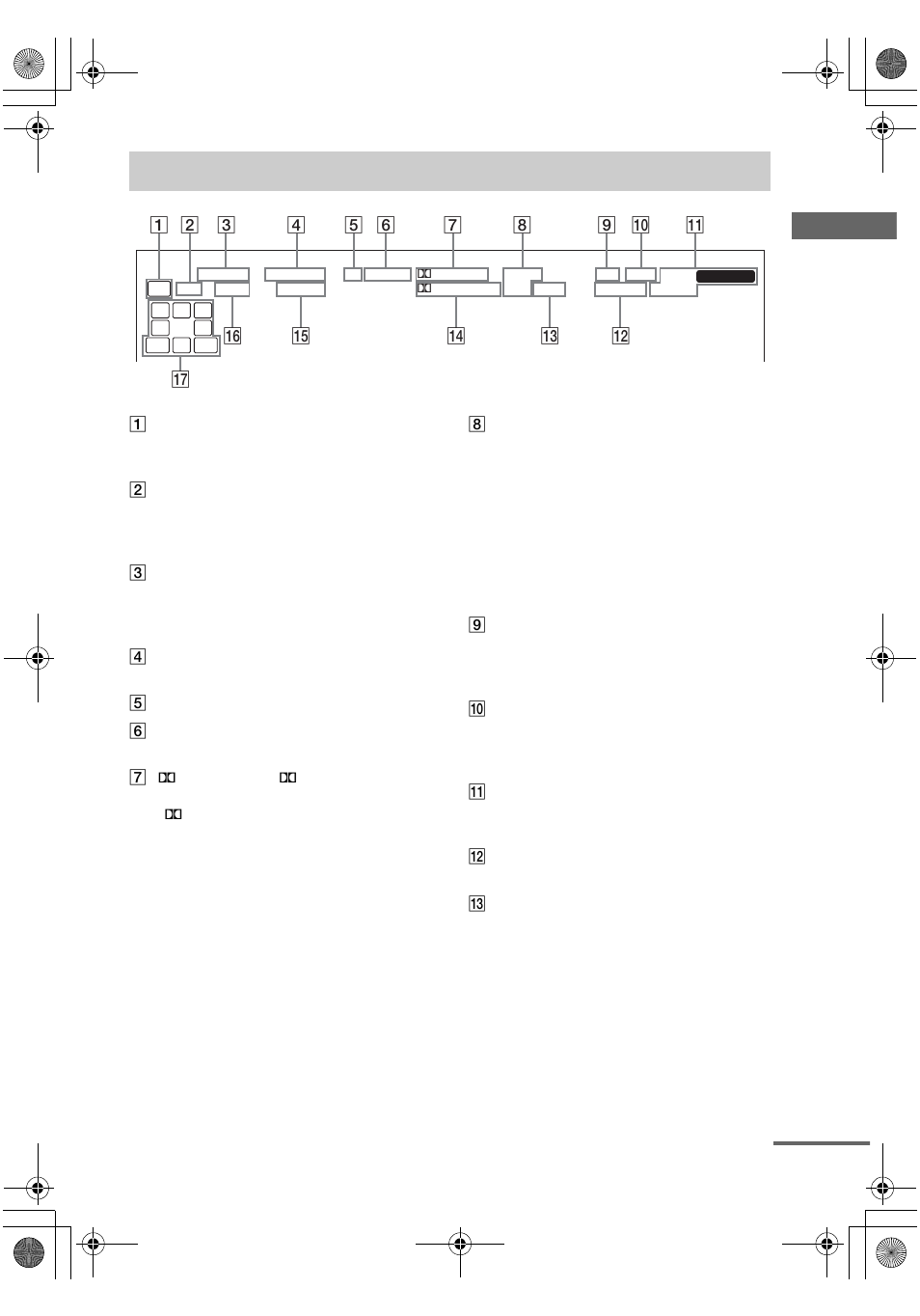 About the indications in the display | Sony STR-DE898 User Manual | Page 27 / 64