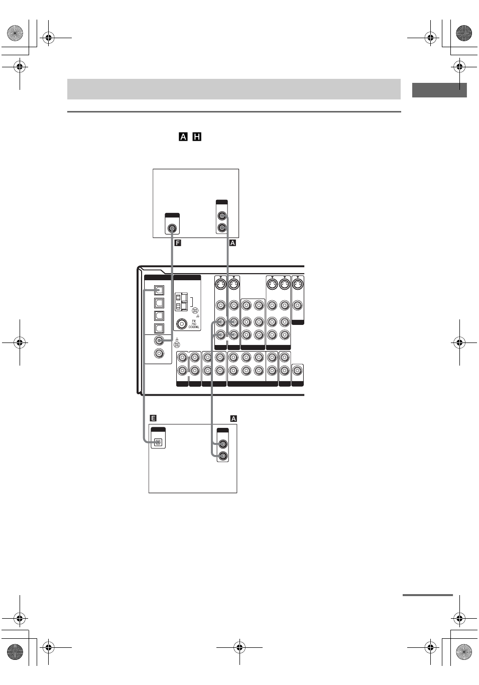 1a: connecting components with, Digital audio output jacks, Getting star ted | 1connect the audio jacks, For details on the required cords ( a, H), see page 6, Continued, Satellite tuner dvd player | Sony STR-DE898 User Manual | Page 7 / 64