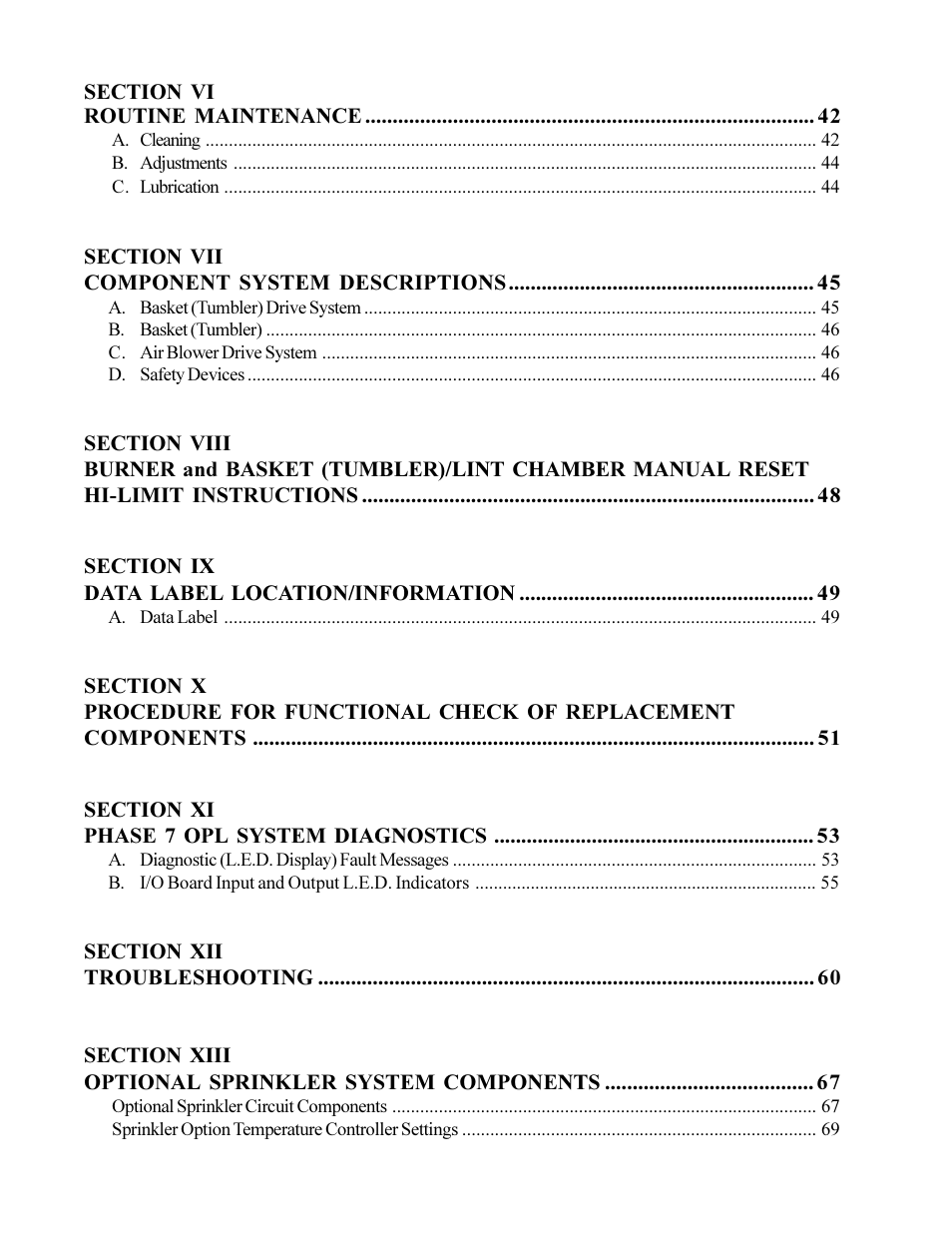 American Dryer Corp. AD-310 Phase 7 Tilting User Manual | Page 6 / 75