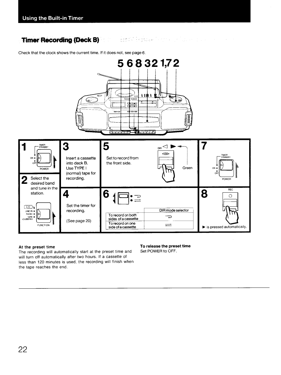 Ttmnr^'riec^ifdni'spmicb), 6 4 is | Sony CFD-DW83 User Manual | Page 22 / 27