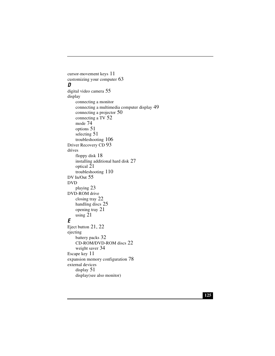 Sony PCG-FX410 User Manual | Page 125 / 132