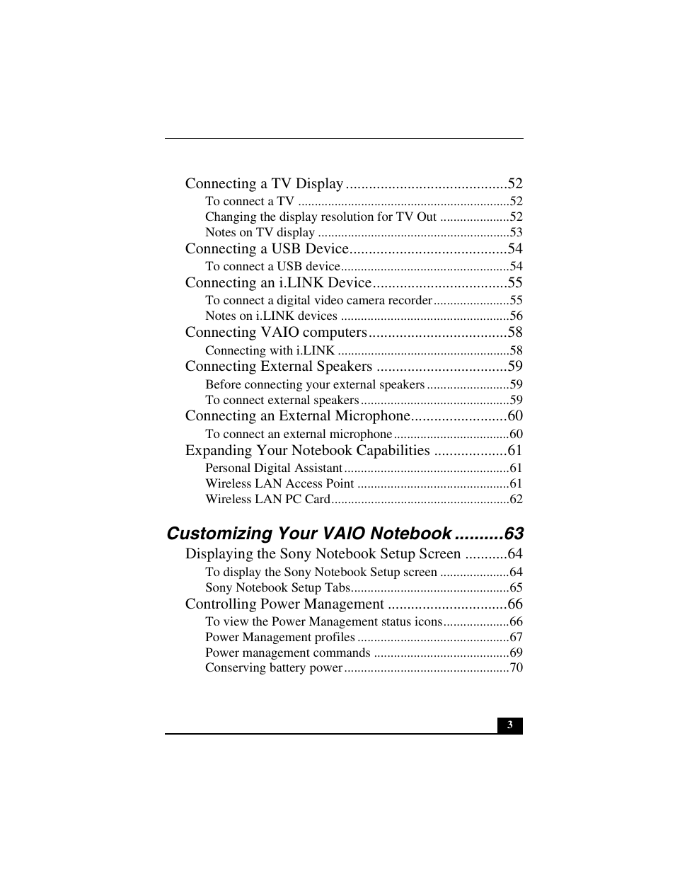 Sony PCG-FX410 User Manual | Page 3 / 132