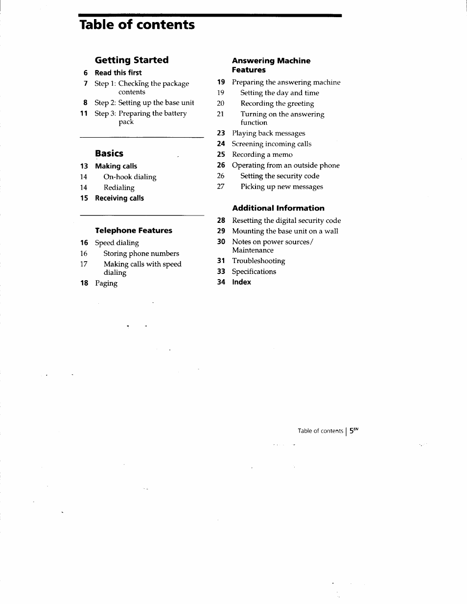 Sony SPP-A400 User Manual | Page 5 / 67