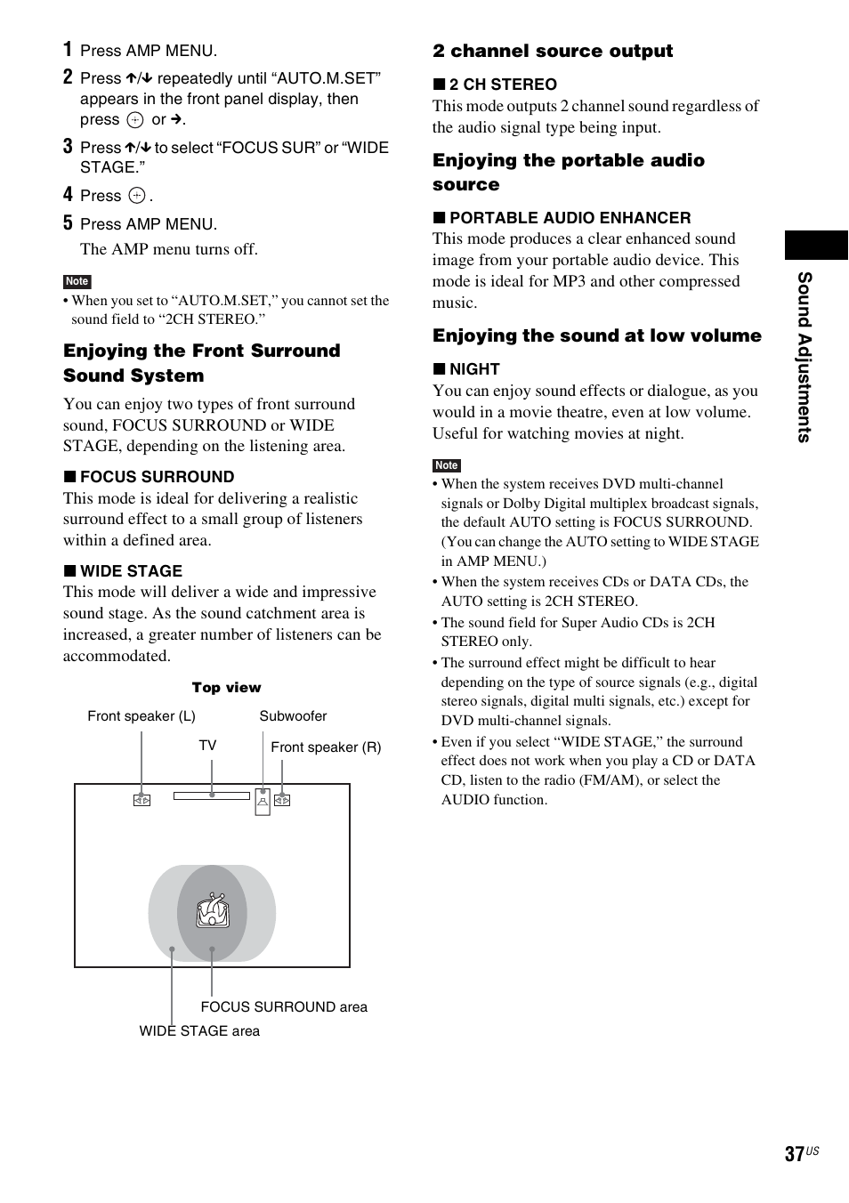 Sony DAV-X1V User Manual | Page 37 / 107